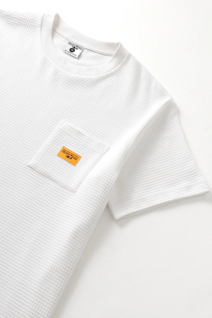 SERVICE WORKS   Waffle Pocket Tee   White   2