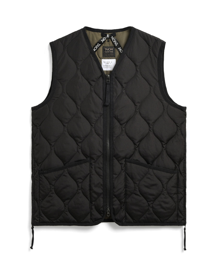 Taion Gilet Military Zippé Col V — Multicoloris