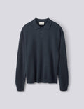 Forêt Timber Brushed Polo Knit — Navy