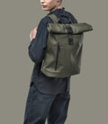 Tucano Gommo Backpack Roll Top 15" — Military Green 22,5L Homme-TUCANO-Industrie