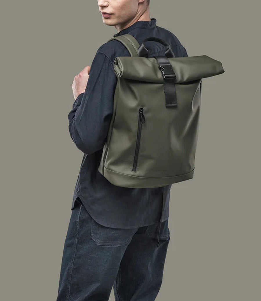 Tucano Gommo Backpack Roll Top 15" — Military Green 22,5L Homme-TUCANO-Industrie