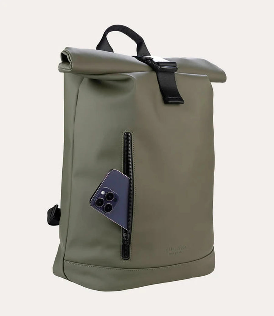 Tucano Gommo Backpack Roll Top 15" — Military Green 22,5L Homme-TUCANO-Industrie