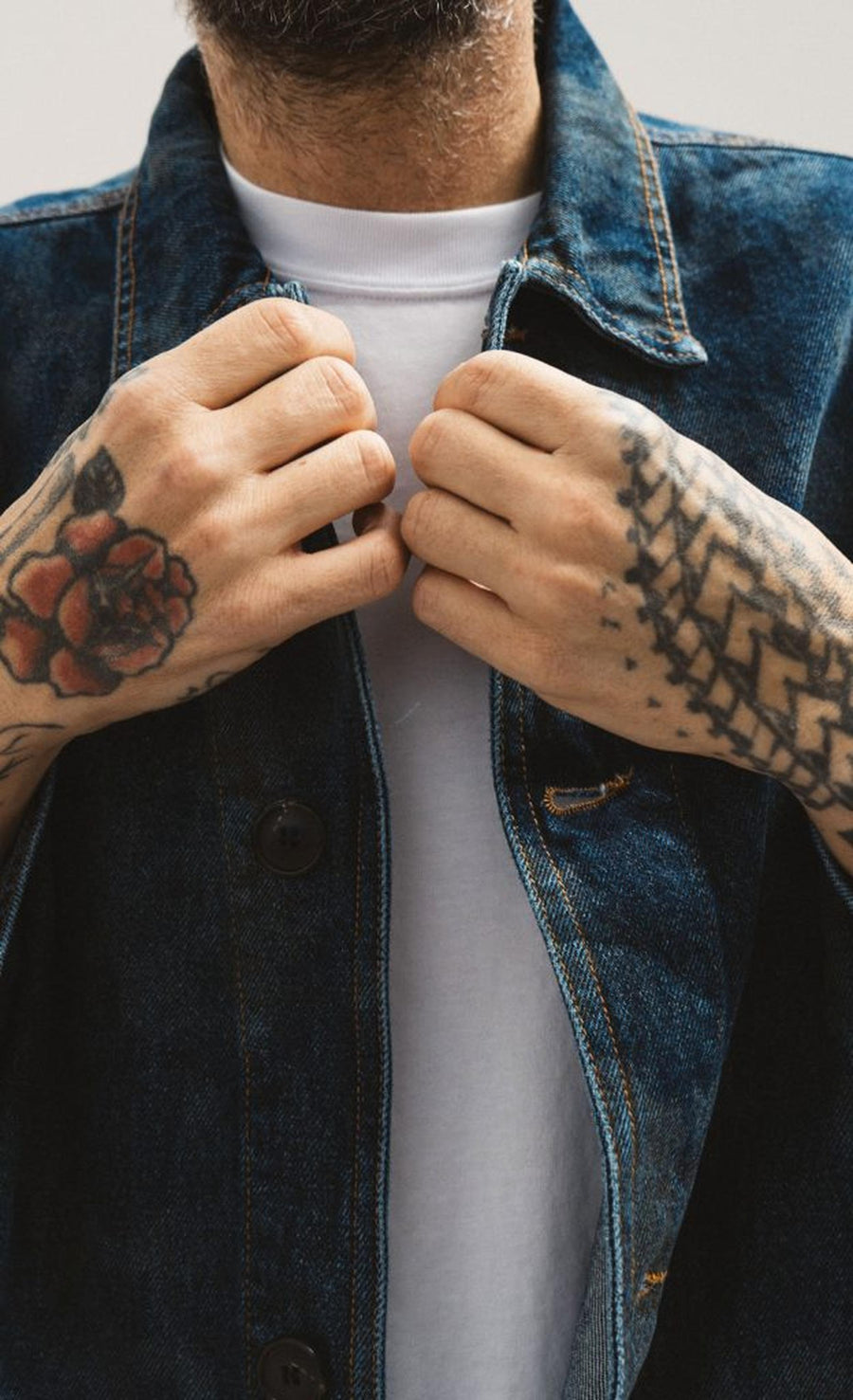 Wooden Butterfly Jacket — Denim Stone Homme-WOODEN-Industrie