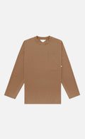 Wooden Maglia Manches Longues — Caramello / Panna