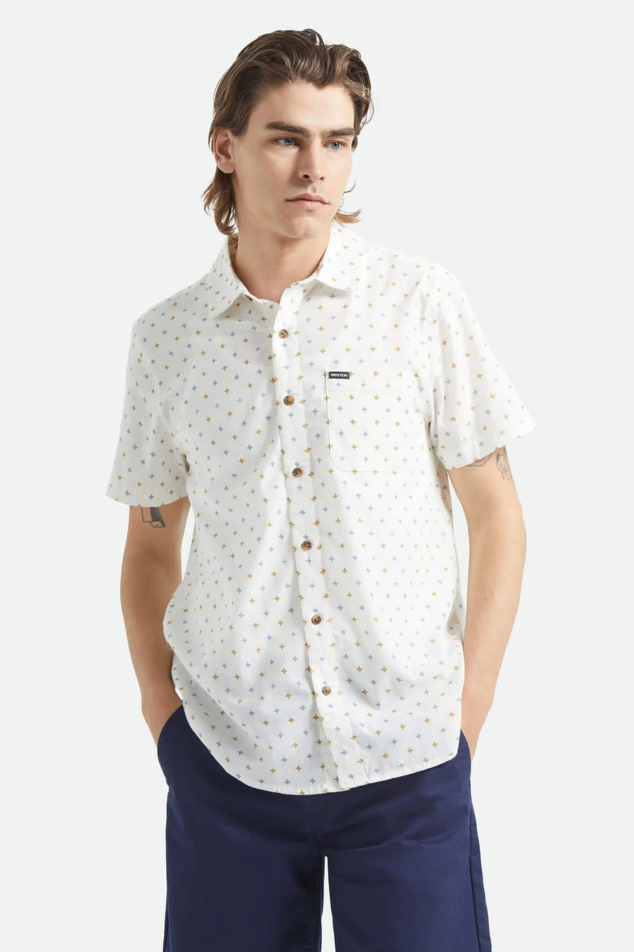 brixton CHARTER PRINT SS WVN multi diamond tile 2
