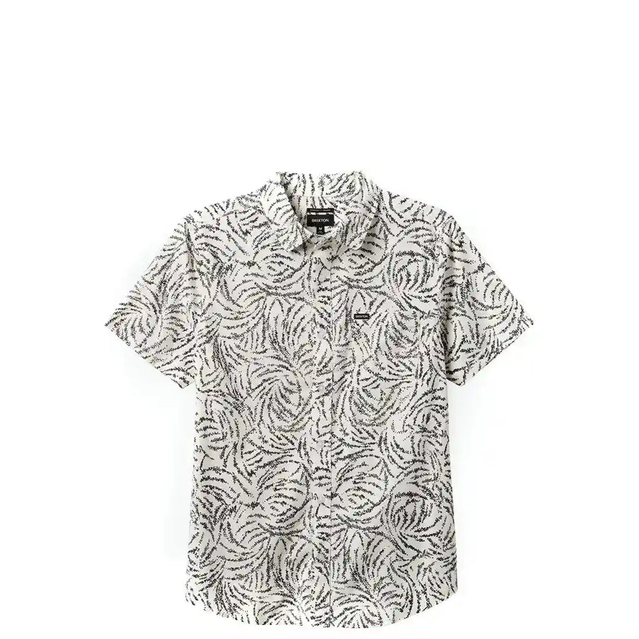 brixton  CHARTER PRINT SS WVN off white black ripple 1