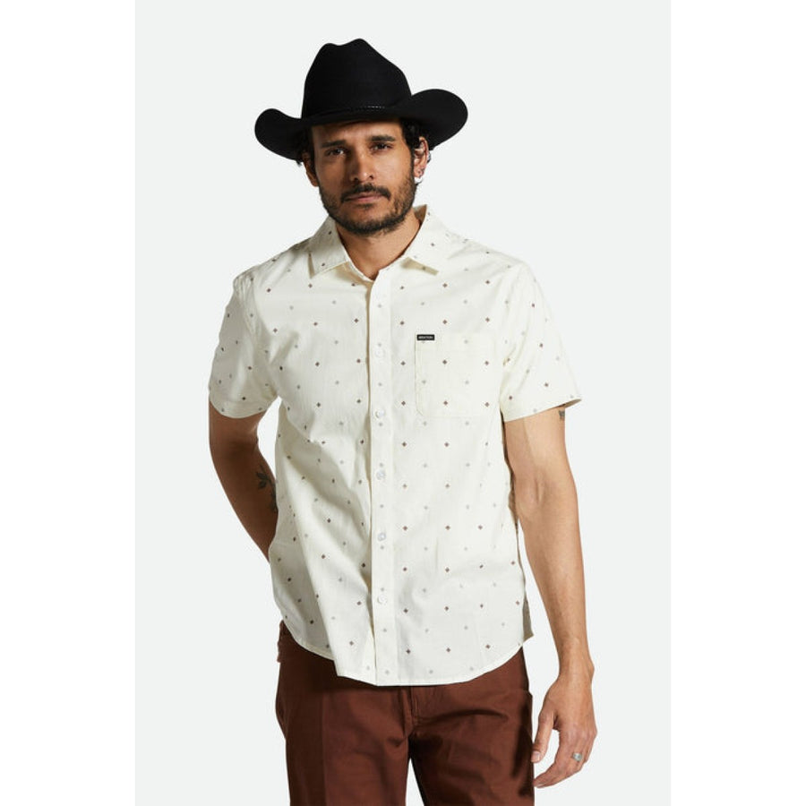 brixton  CHARTER PRINT SS WVN off white pyramid 1