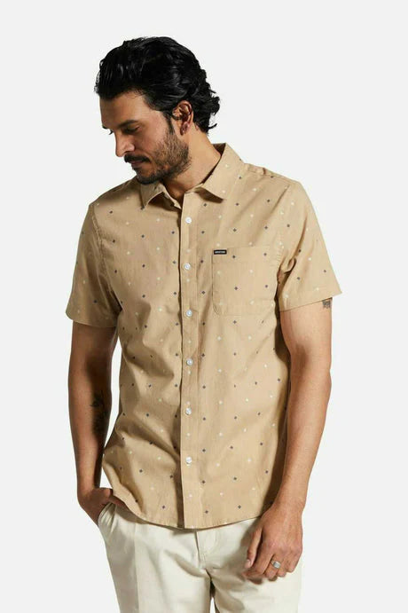 brixton  CHARTER PRINT SS WVN sand pyramid 1