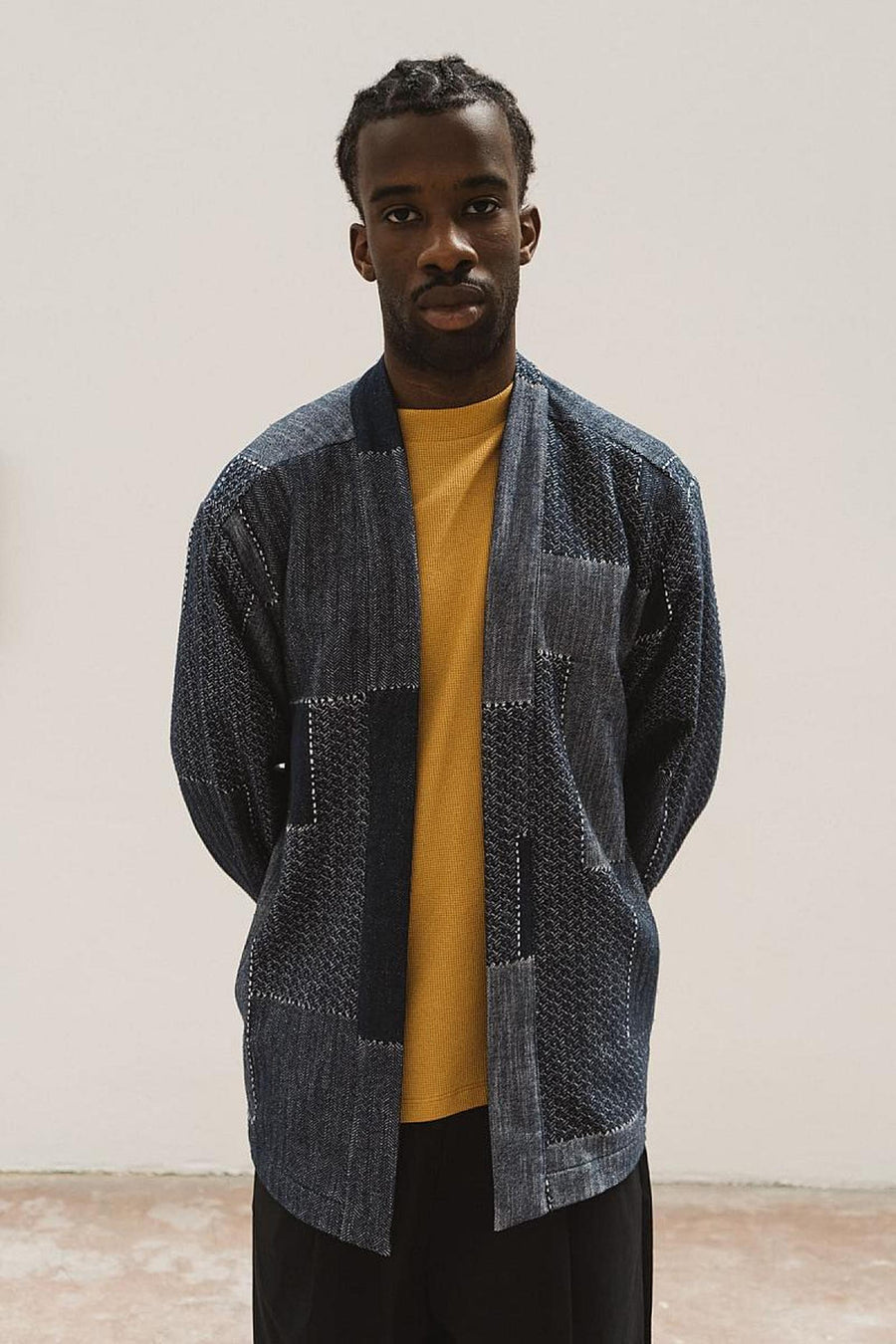 Wooden Bilbao Vest — Ocra / Over Patch Blu Homme-WOODEN-Industrie