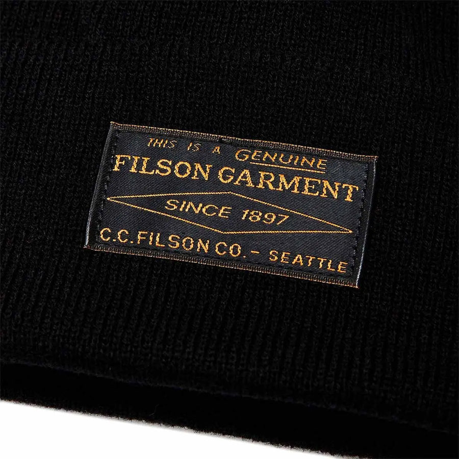 filson ballard watch cap black logo new2