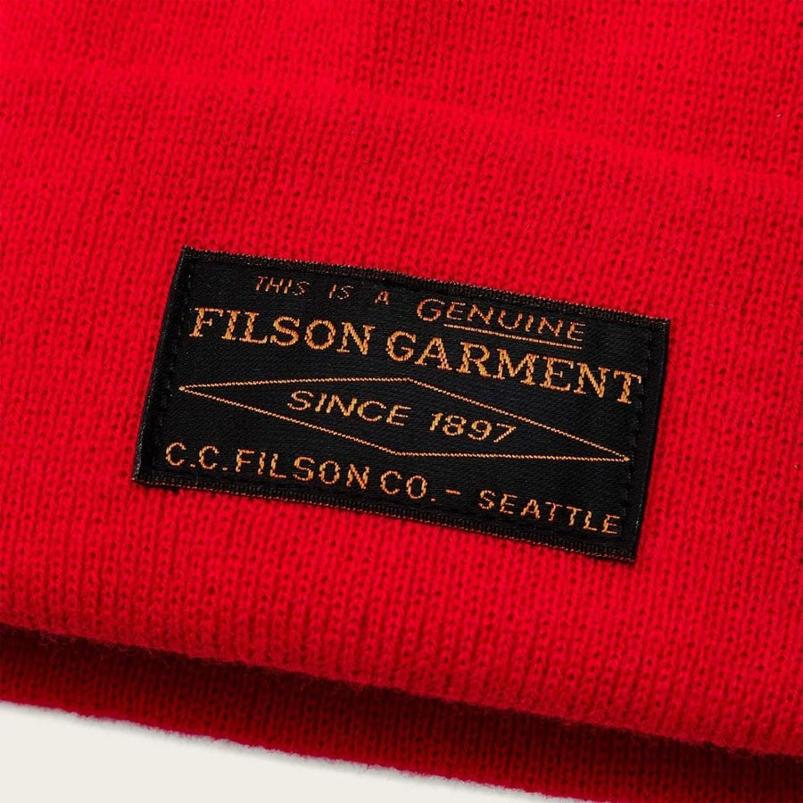 filson ballard watch cap red front new 2